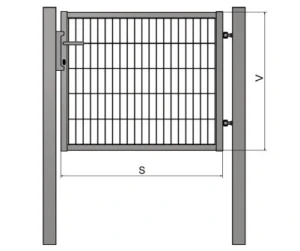 Bránka k panelovému plotu zelená 100 x 1OO cm